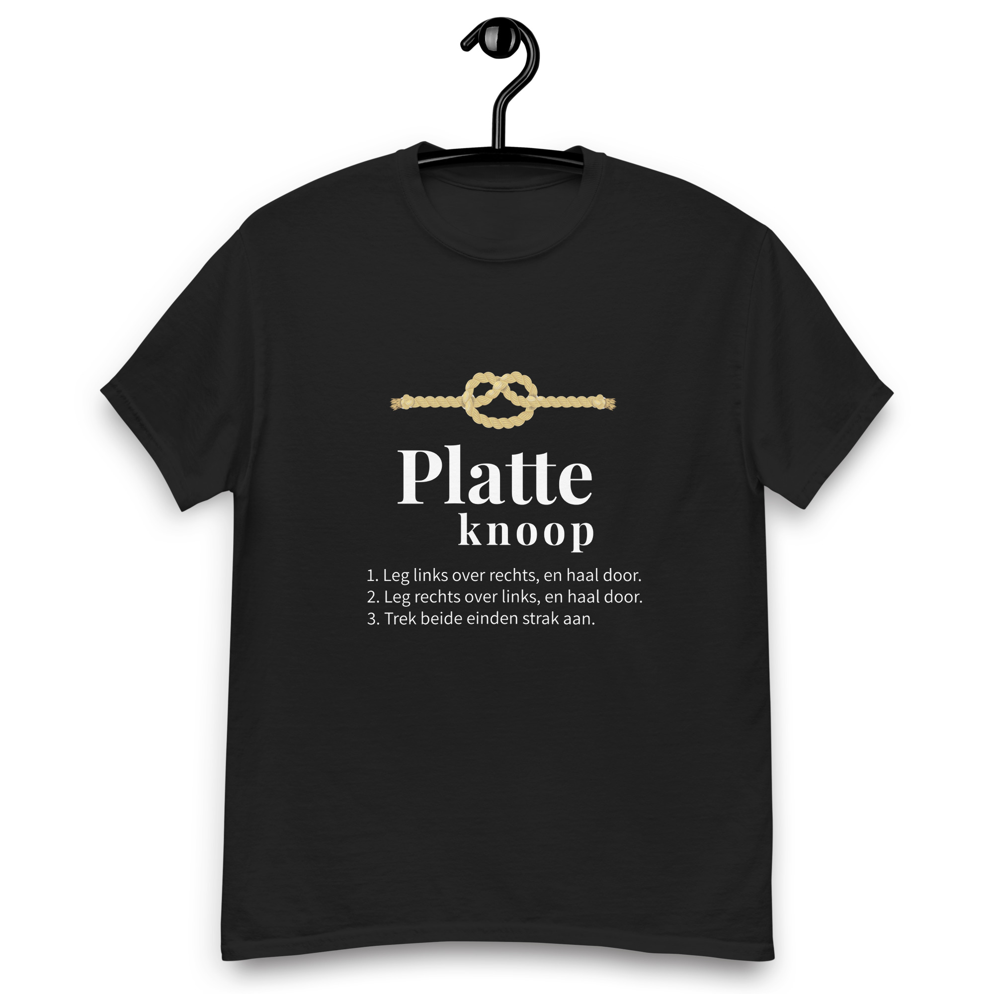 Platte Knoop - Unisex Shirt — Skûtsje Ebenhaëzer Dokkum (foto 3)