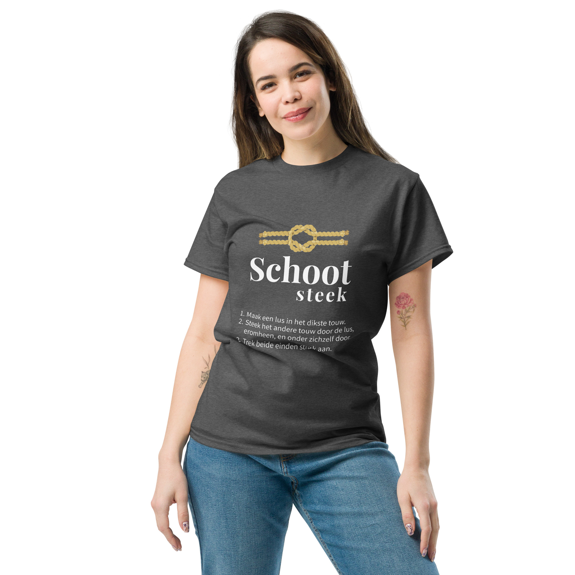 Schootsteek  - Unisex Shirt — Skûtsje Ebenhaëzer Dokkum (foto 2)